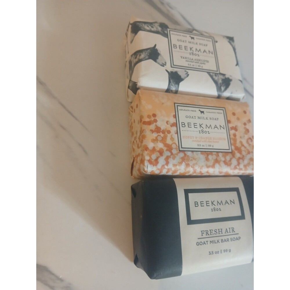 Lot Of 3 New Beekman 1802 Goat Milk Soap Bars 3.5oz - Picture 4 of 4